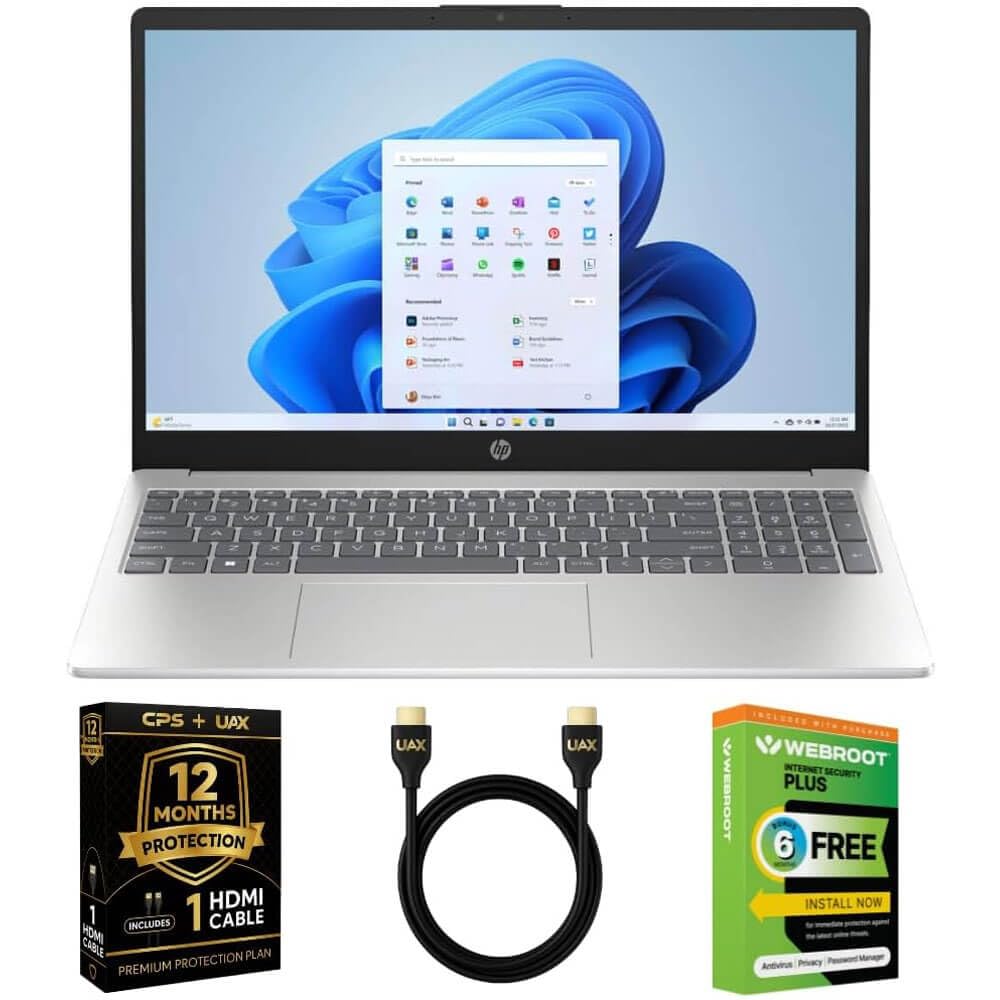 Amazon.com: HP OmniBook 3 15.6-inch Touchscreen Laptop Bundle, AMD